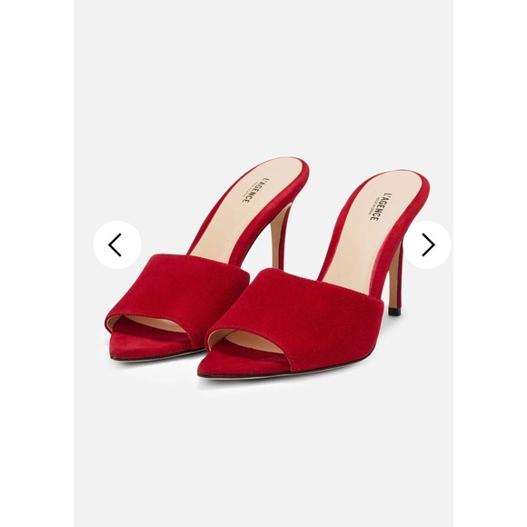 L'AGENCE Shoes - SOLD L'AGENCE Lolita red suede mules